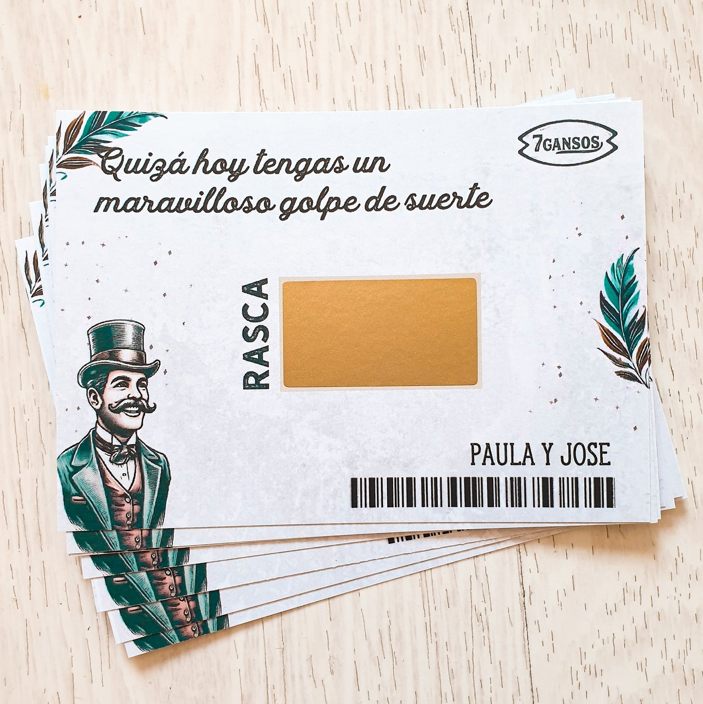 Tarjetas rasca y gana para bodas