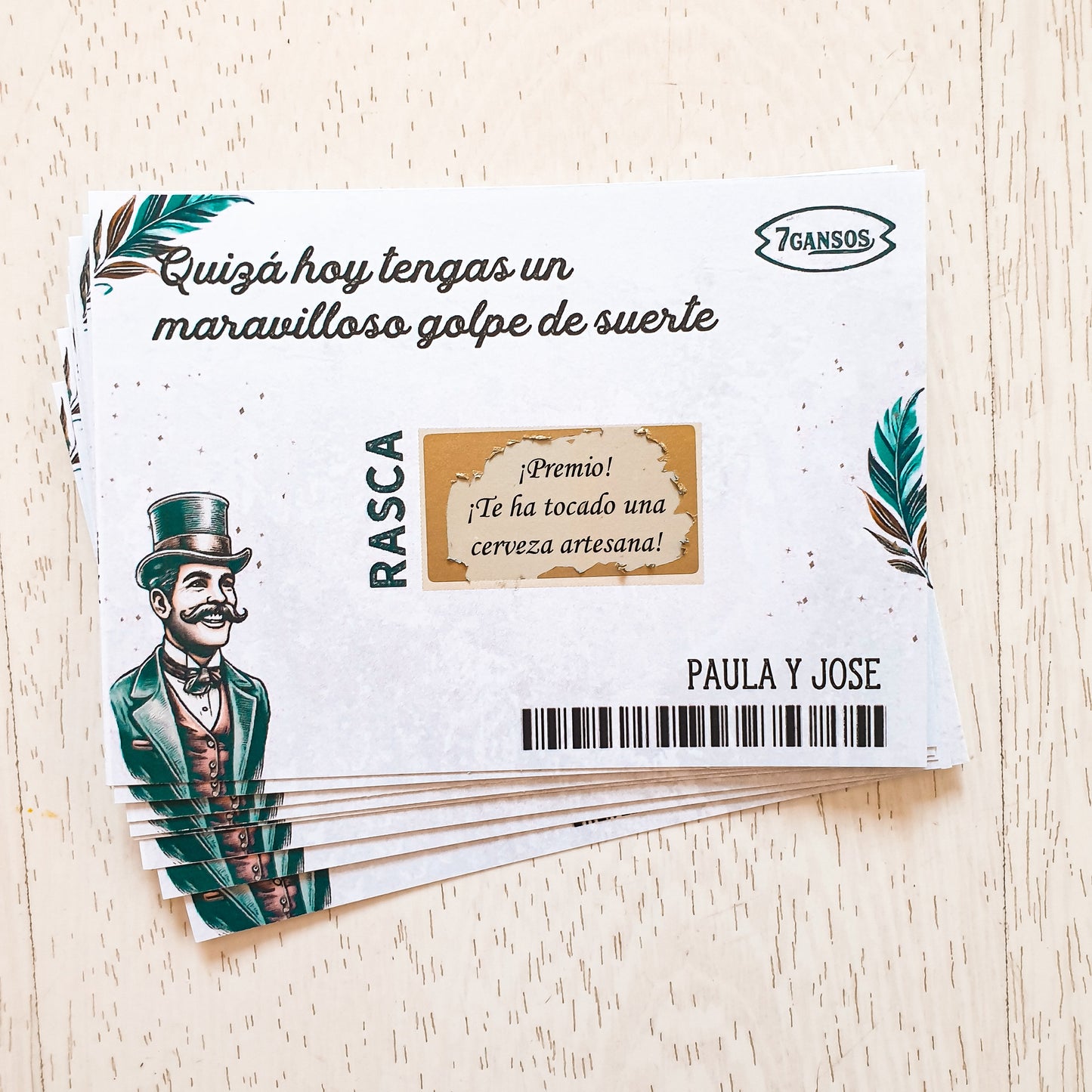 Tarjetas rasca y gana para bodas