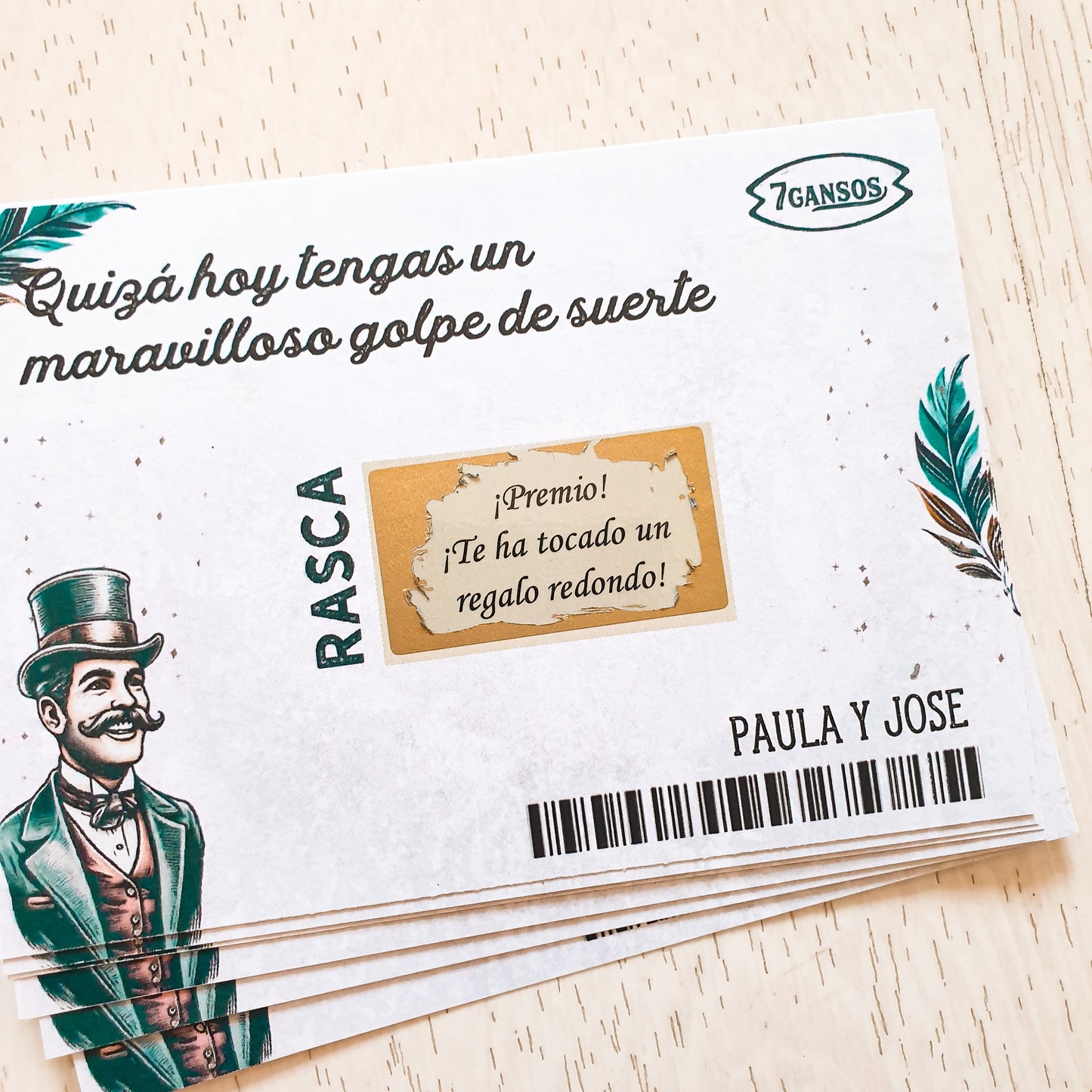 Tarjetas rasca y gana para bodas