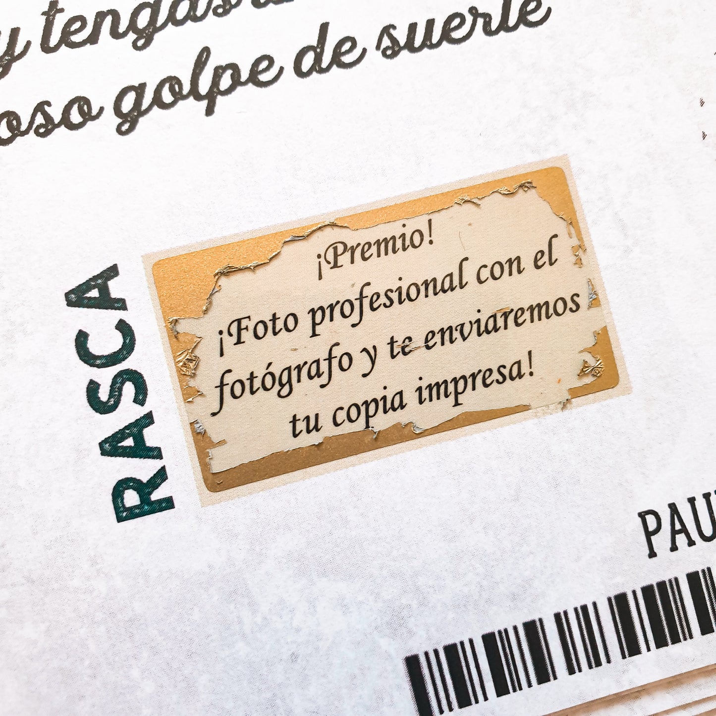 Tarjetas rasca y gana para bodas