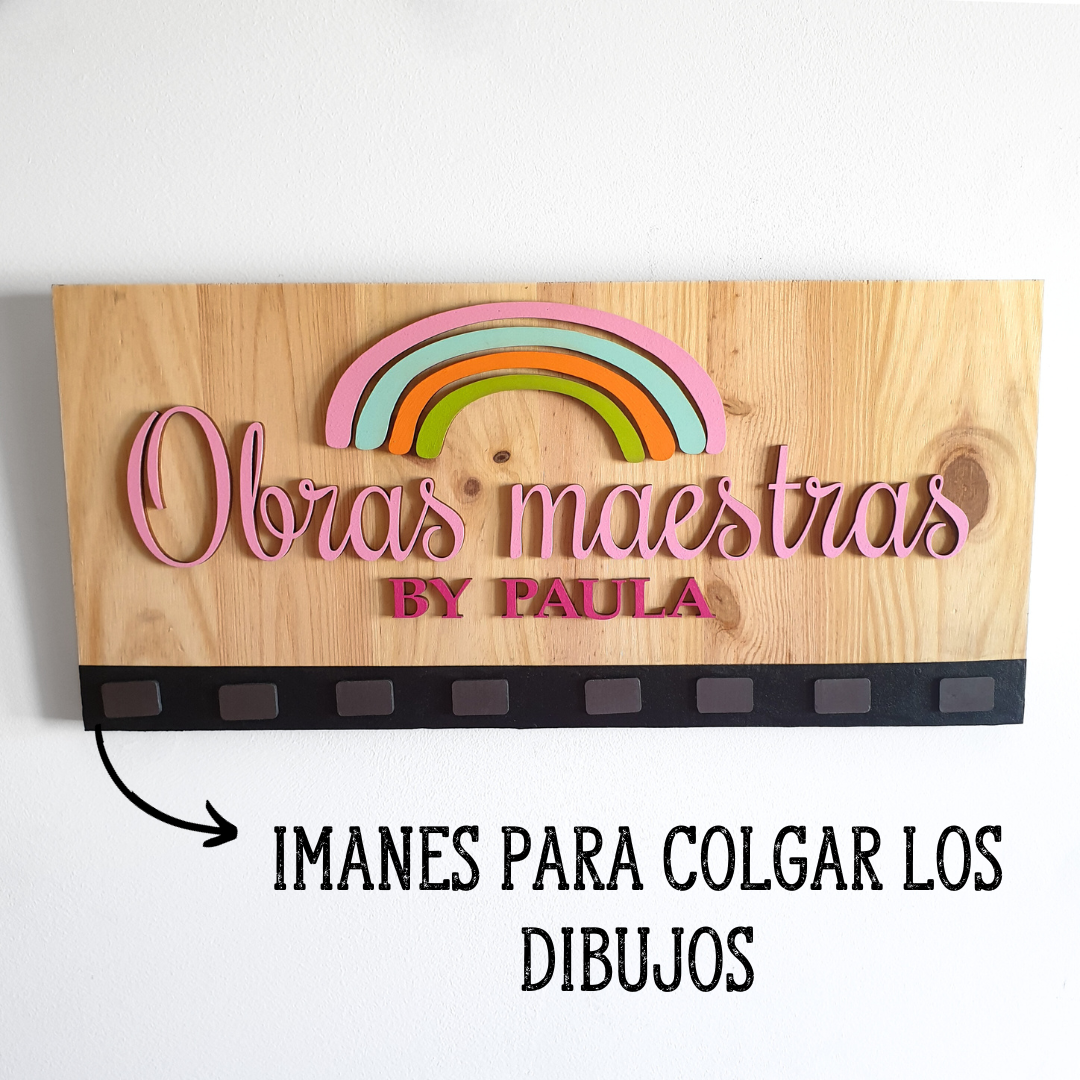 Cartel para colgar dibujos