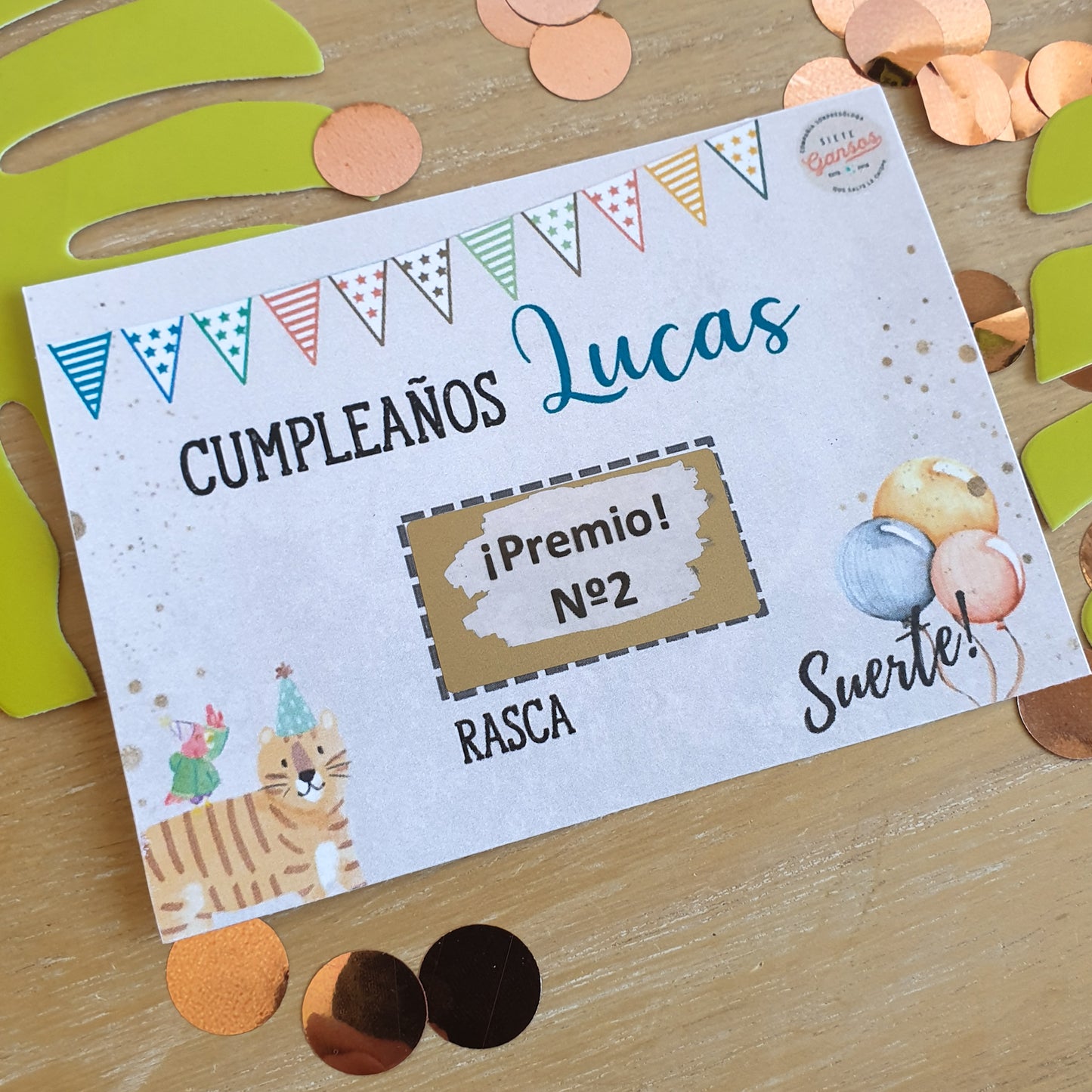 Rascas con premios para cumple o comunión