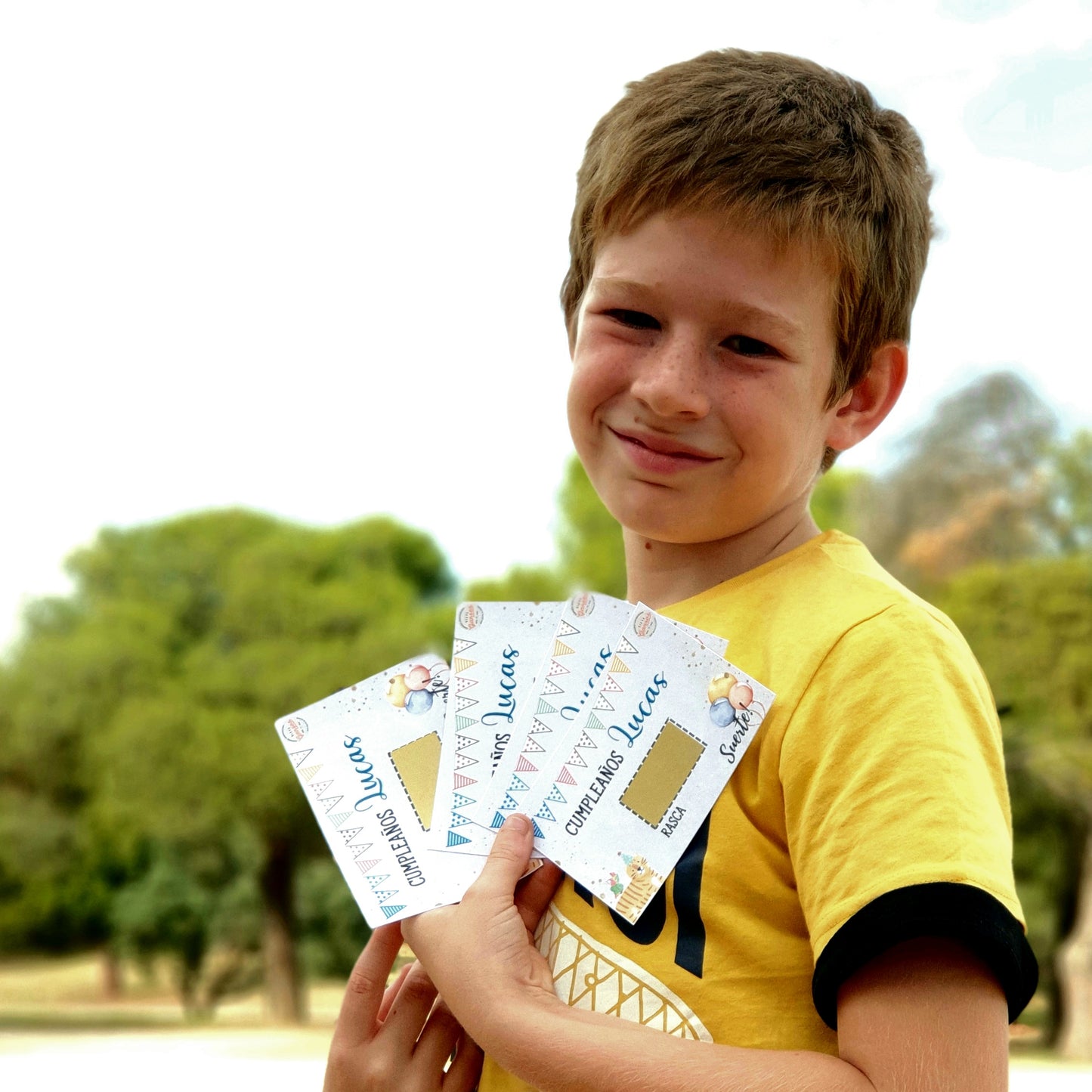 Rascas con premios para cumple o comunión